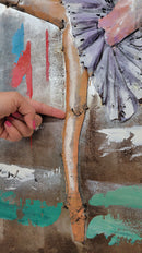 Ballerina Ballet Dancer 3D Metal Cutout Wall Art Painting Mixed Media Decor