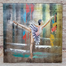 Ballerina Ballet Dancer 3D Metal Cutout Wall Art Painting Mixed Media Decor