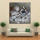 Downhill Skier Skiing USA Olympic Team 3D Metal Cutout Wall Art Painting