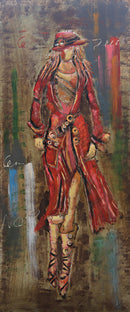 Fashion Icon Model Girl 3D Mixed Media Wall Art Hanging Decor Painted Handmade