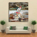 Female Tennis Player Athlete 3D Mixed Media Wall Art Painting Metal Cutout