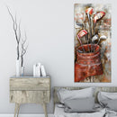 Golf Bag Golfer Decor 3D Wall Art Mixed Media Painting Metal Cutout