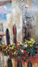 Venice Canal Gondola Scene 3D Mixed Media Wall Art Painting on Metal & Wood