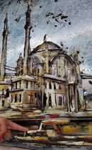 Hagia Sophia Church Mosque Istanbul Turkey Turkish Scene 3D Mixed Media Wall Art Metal Wood Art