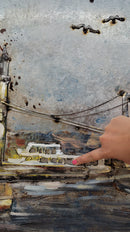 Hagia Sophia Church Mosque Istanbul Turkey Turkish Scene 3D Mixed Media Wall Art Metal Wood Art