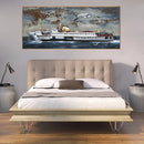 Titanic 3D Painting Iron Vintage Model Large All Metal Canvas 24 by 48 Inches Artwork