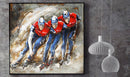 Roller Blading Competition Olympics 3D Wall Art Painting Metal Cutout Decor