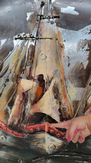 3-D Nautical Home Decor Sailboat Centerpiece Ship Decor Wall Decoration