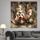 3-D Nautical Home Decor Sailboat Centerpiece Ship Decor Wall Decoration