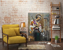 Jimi Hendrix 3D Wall Art Mixed Media Painting on Metal Canvas Electric Guitar