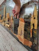Impressionist 3D Wall Art Painting of NYC Skyline on Metal Canvas