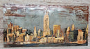 Impressionist 3D Wall Art Painting of NYC Skyline on Metal Canvas