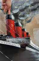 Vintage Steamboat Cruise Ship Docked at Port 3D Metal Painting Hanging Wall Art