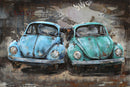 Volkswagen VW Beetle Car 3D Wall Art Painting on Metal Canvas