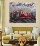 Formula 1 Race Car 3D Metallic Wall Art Painting