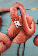 Custom Artwork 3D Pastel Marsh Land Flamingo Wall Painting Bedroom 3-D Decor