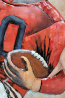 Football Player 3D Mixed Media Wall Art Painting Metal Wood Art