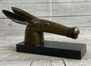 Donkey Head Bronze Metal Bust Sculpture on Marble Base after Pablo Picasso