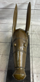 Donkey Head Bronze Metal Bust Sculpture on Marble Base after Pablo Picasso