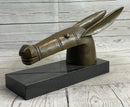 Donkey Head Bronze Metal Bust Sculpture on Marble Base after Pablo Picasso