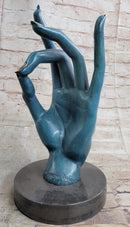 Salvador Dali Human Face Hand Made Bronze Sculpture Special Patina Statue Decor