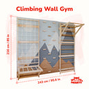 Wood and Hearts 3-in-1 Swedish Ladder Wall Gym for Kids 3+