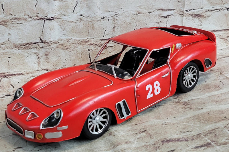 1962 RED FERRARI 250 GTO COUPE HAND MADE SCULPTURE FIGURINE FIGURE DECOR