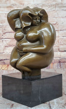 Abstract Bronze Sculpture of a Curvaceous Woman on Marble Base by Milo