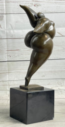 Abstract Bronze Full Figure Curvy Nude Female Sculpture Statue Fertility Boteroism