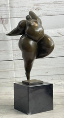 Abstract Bronze Full Figure Curvy Nude Female Sculpture Statue Fertility Boteroism