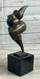 Abstract Bronze Full Figure Curvy Nude Female Sculpture Statue Fertility Boteroism