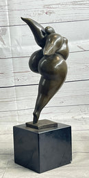 Abstract Bronze Full Figure Curvy Nude Female Sculpture Statue Fertility Boteroism