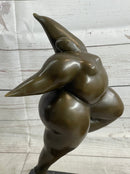 Abstract Bronze Full Figure Curvy Nude Female Sculpture Statue Fertility Boteroism