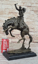 Bronco Buster Hot Cast Bronze Western Americana Decor Sculpture Statue Reproduction by Remington