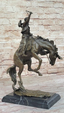 Bronco Buster Hot Cast Bronze Western Americana Decor Sculpture Statue Reproduction by Remington