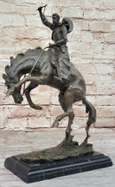 Bronco Buster Hot Cast Bronze Western Americana Decor Sculpture Statue Reproduction by Remington