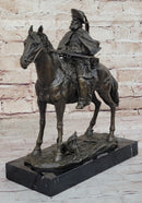 Bronze Frontiersman Wild West Cowboy Explorer Statue Sculpture Remington Tribute 10" x 5"