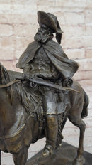 Bronze Frontiersman Wild West Cowboy Explorer Statue Sculpture Remington Tribute 10" x 5"