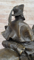 Bronze Frontiersman Wild West Cowboy Explorer Statue Sculpture Remington Tribute 10" x 5"