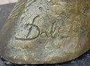 Signed Salvador Dali Abstract Girl Hush Up Bronze Sculpture Modern Art Figurine