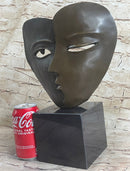Picasso Dual Face Mask Bronze Statue Sculpture Surreal Modern Art Deco 13" x 9"