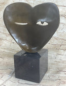 Picasso Dual Face Mask Bronze Statue Sculpture Surreal Modern Art Deco 13" x 9"