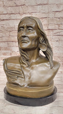 Signed Original Artwork by Milo Native American Chief Bronze Sculpture Bust
