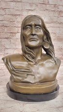 Signed Original Artwork by Milo Native American Chief Bronze Sculpture Bust