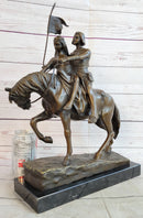 Bronze Figure Sculpture of a Couple on Horseback by Julius Schmidt-Felling