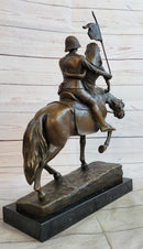 Bronze Figure Sculpture of a Couple on Horseback by Julius Schmidt-Felling