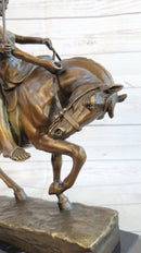 Bronze Figure Sculpture of a Couple on Horseback by Julius Schmidt-Felling