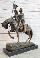 Bronze Figure Sculpture of a Couple on Horseback by Julius Schmidt-Felling
