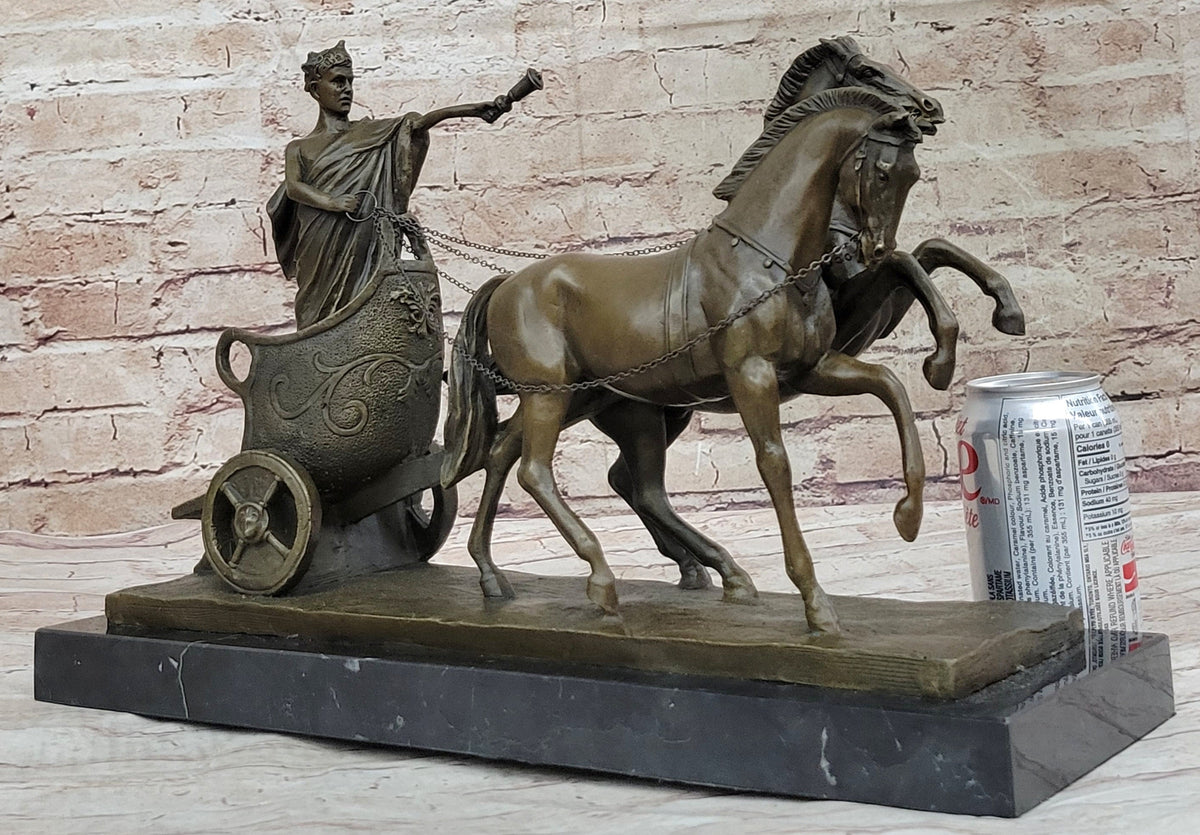 彫刻・オブジェ Roman chariot Classic sculpture Ben Hur Roman Chariot made of alabaster powder