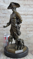 Frederick the Great Warrior King with two Dogs Bronze Sculpture Marble Statue
